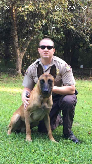 K9 Traffic and his partner, Corporal McCartney.